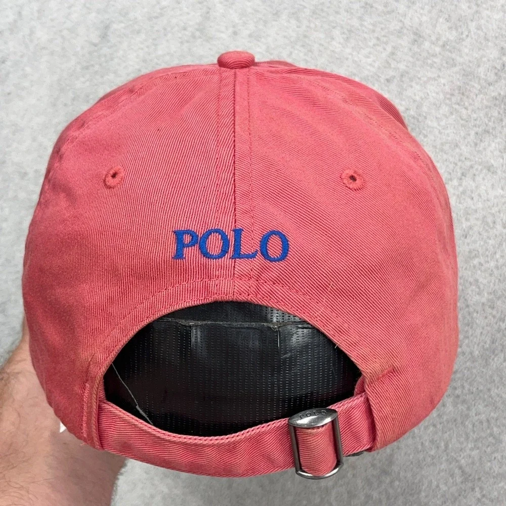 Polo Ralph Lauren Hat Cap Strap Back Pink Blue Pony PRL Dad Twill Adjustable *